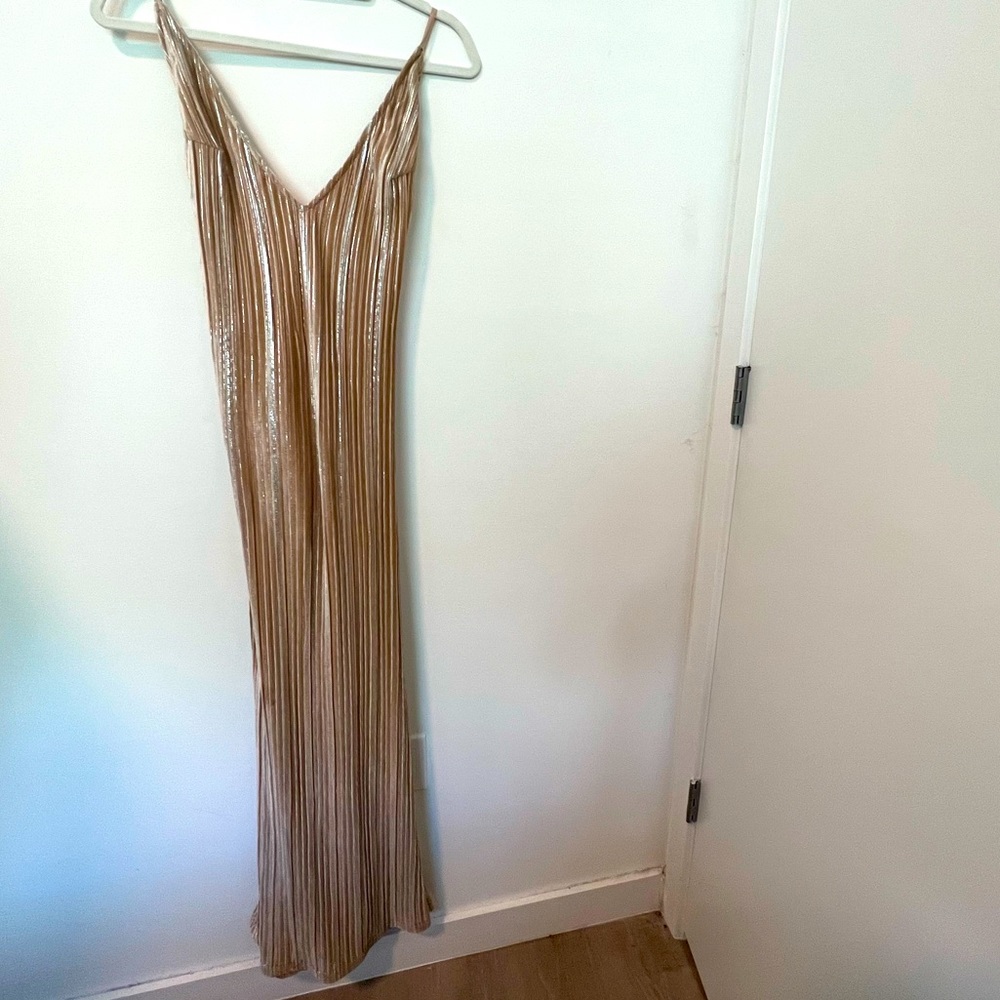 Gold Velvet Maxi Dress